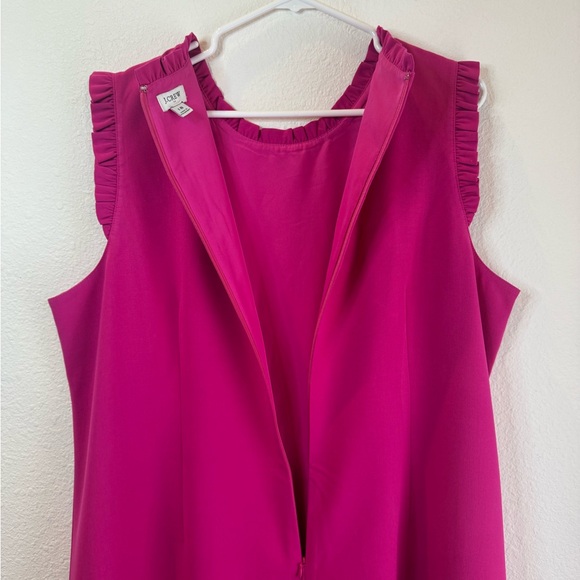 J. CREW Ruffle Neck Shift Midi Dress - Picture 11 of 15